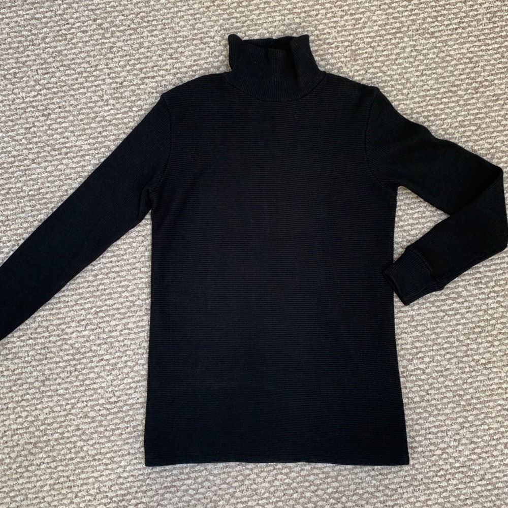 Monrow Rib Knit Mockneck Tunic Top NWT